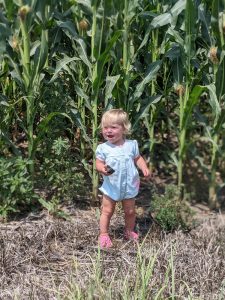 Her first introduction to Nebraska corn
