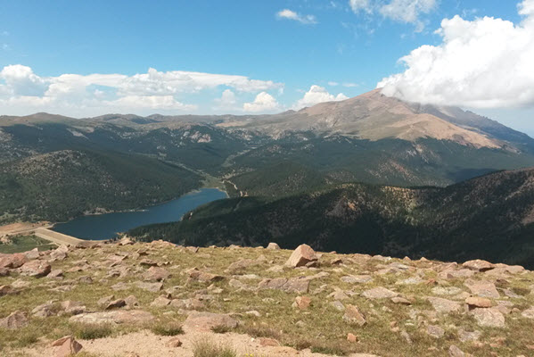 The of Pike's Peak from the South as Standing on Almagre Peak at 12,300'