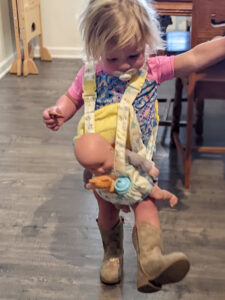 Baby and boots