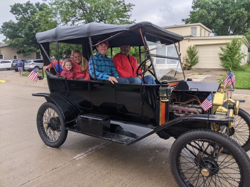Fourth of July Parade with Gil in the Model T.