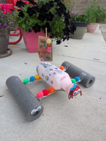 Mattie's boat for the Five-O boat race.