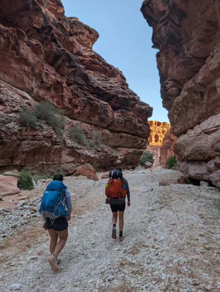 Hiking into the Canyon